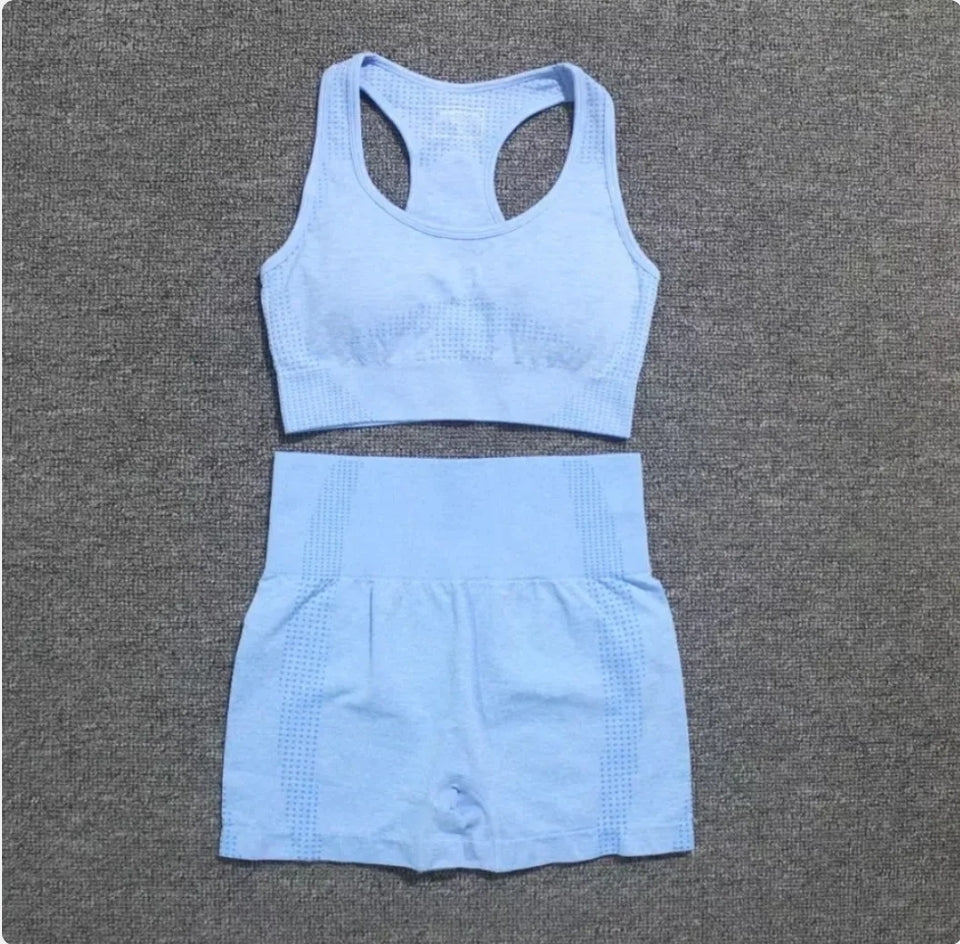 Gym Bunny Pastel Vest & Shorts Set