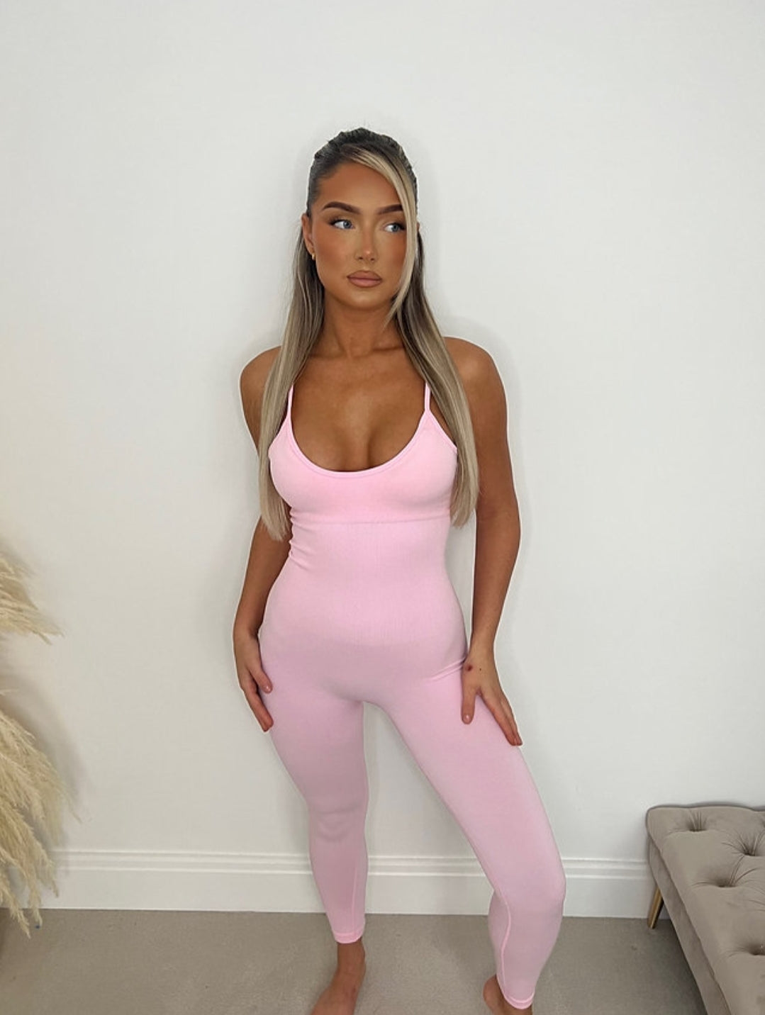 Baby Pink Long Unitard